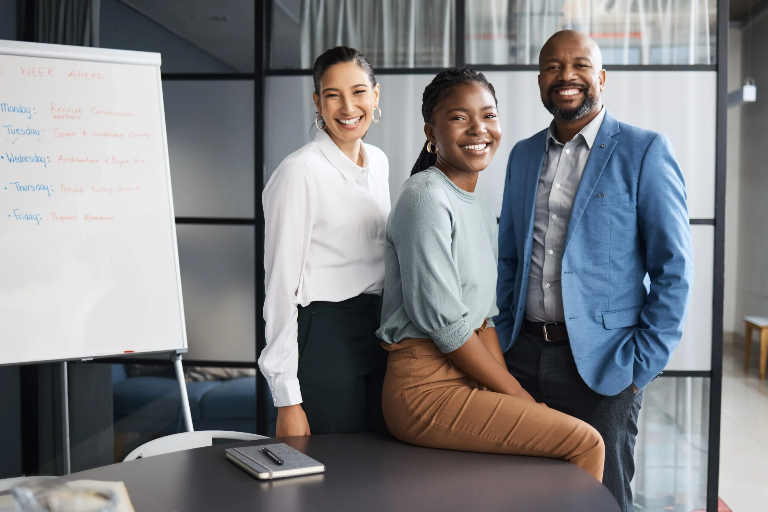 Business people in an office setting