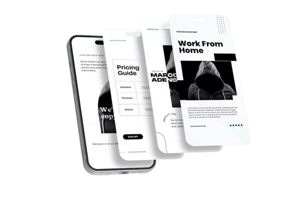 phone showing pages