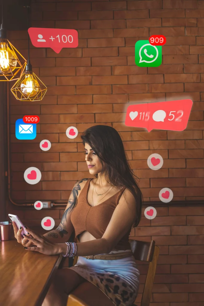 Social Media Icons In The Air
