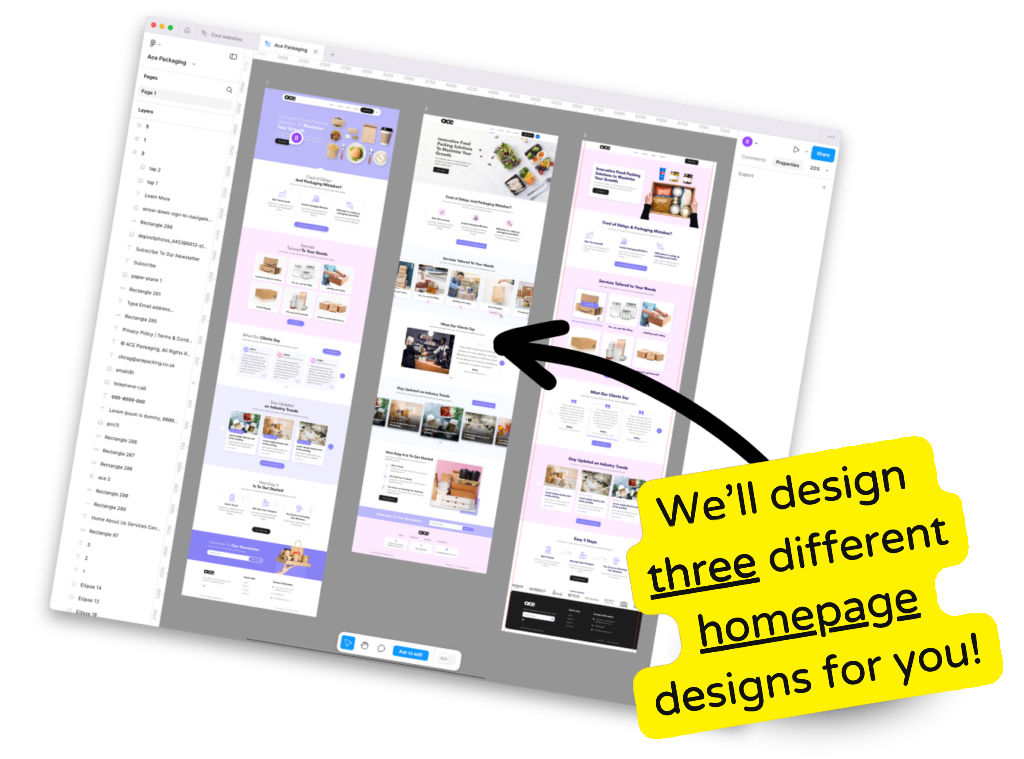 homepage design