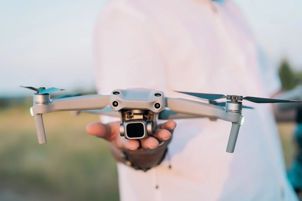Man holding a drone