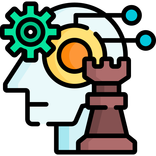 Head showing critical thinking