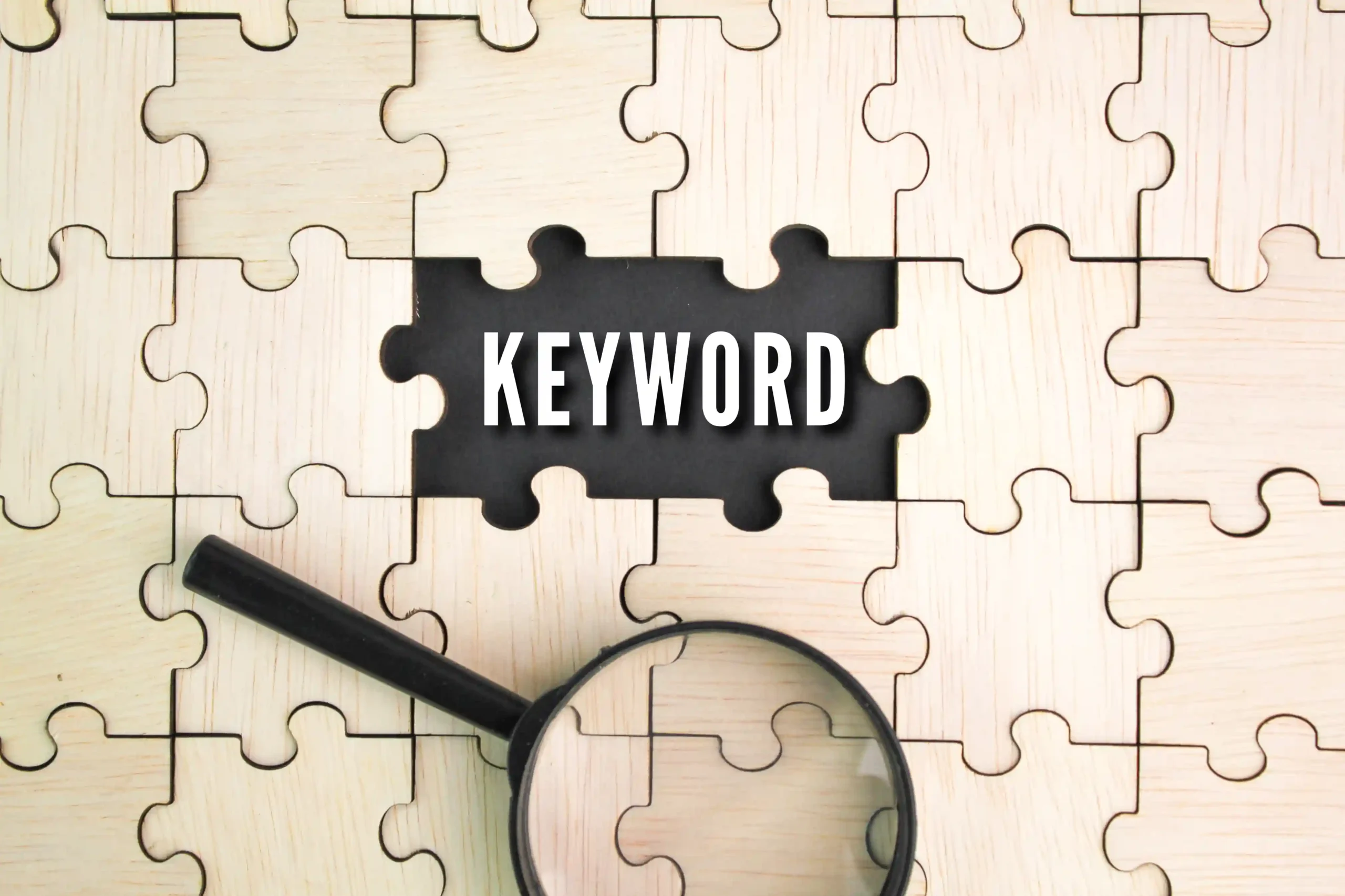 keyword and magnifying glass