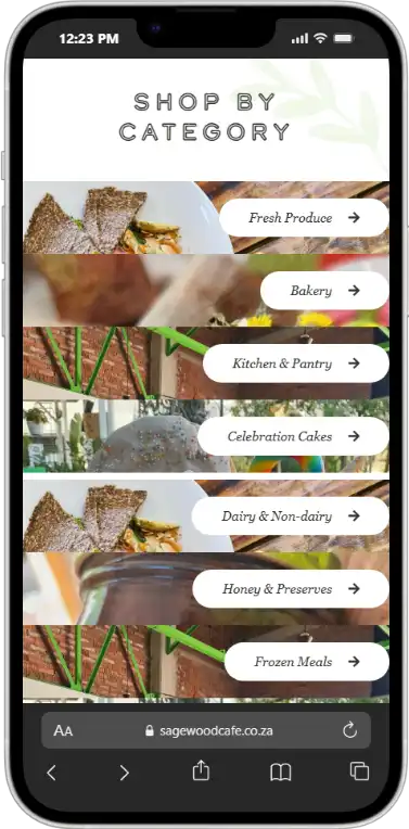Mobile Shop By Category Mockup
