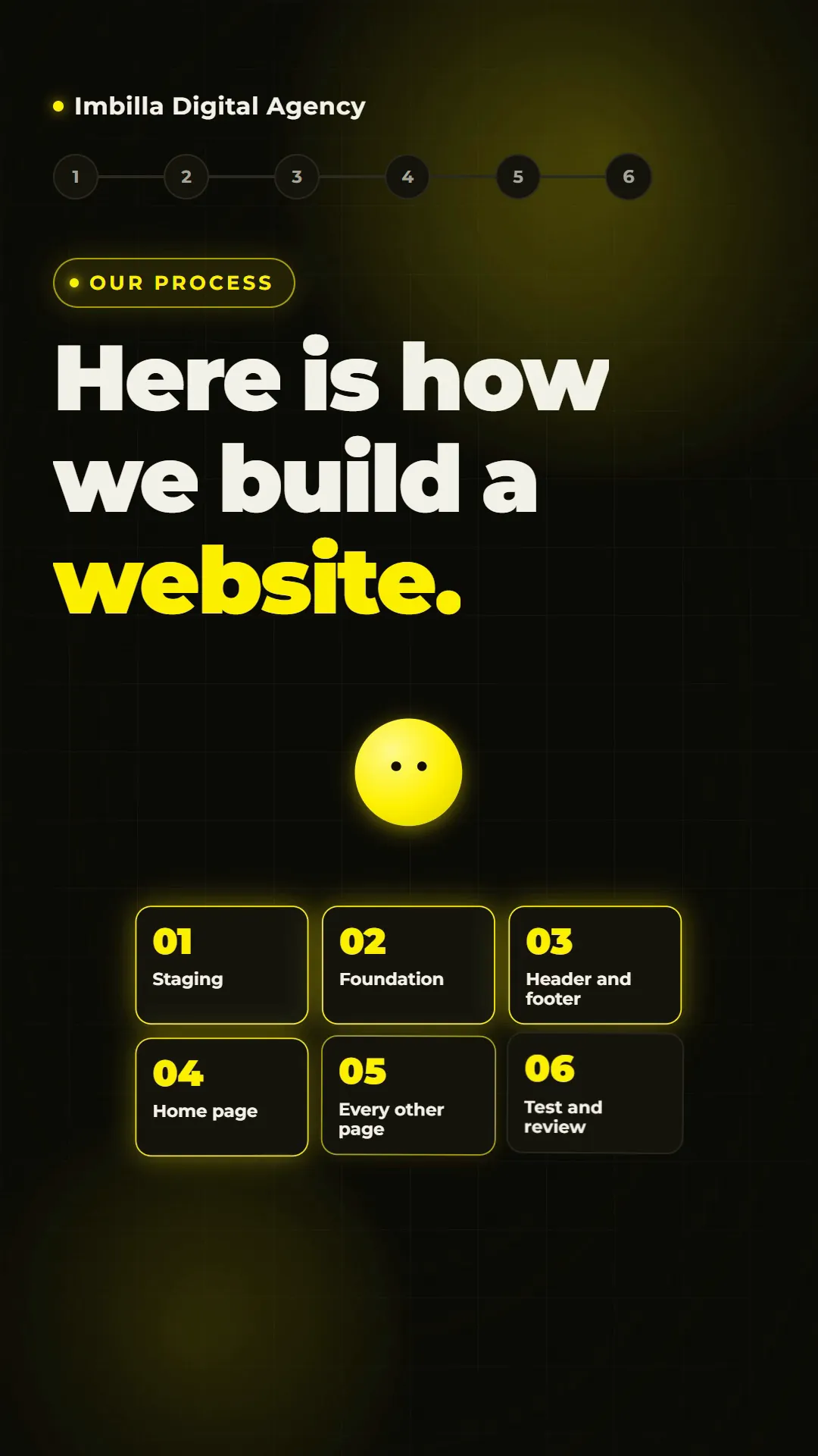 Opening frame of our website process explainer video