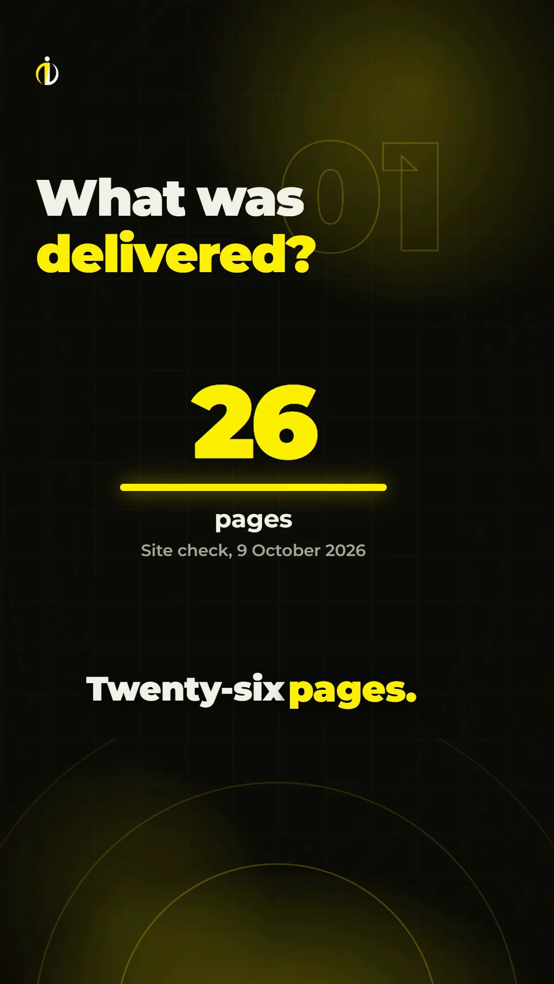 Kinetic typography frame reading what was delivered